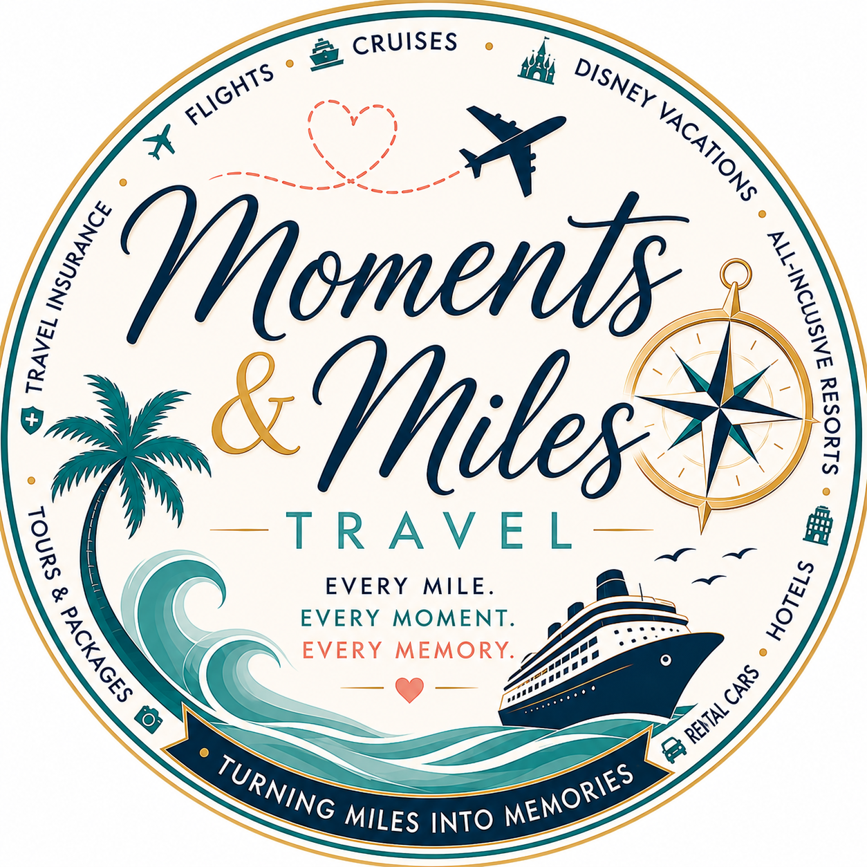 Moments & Miles Travel logo